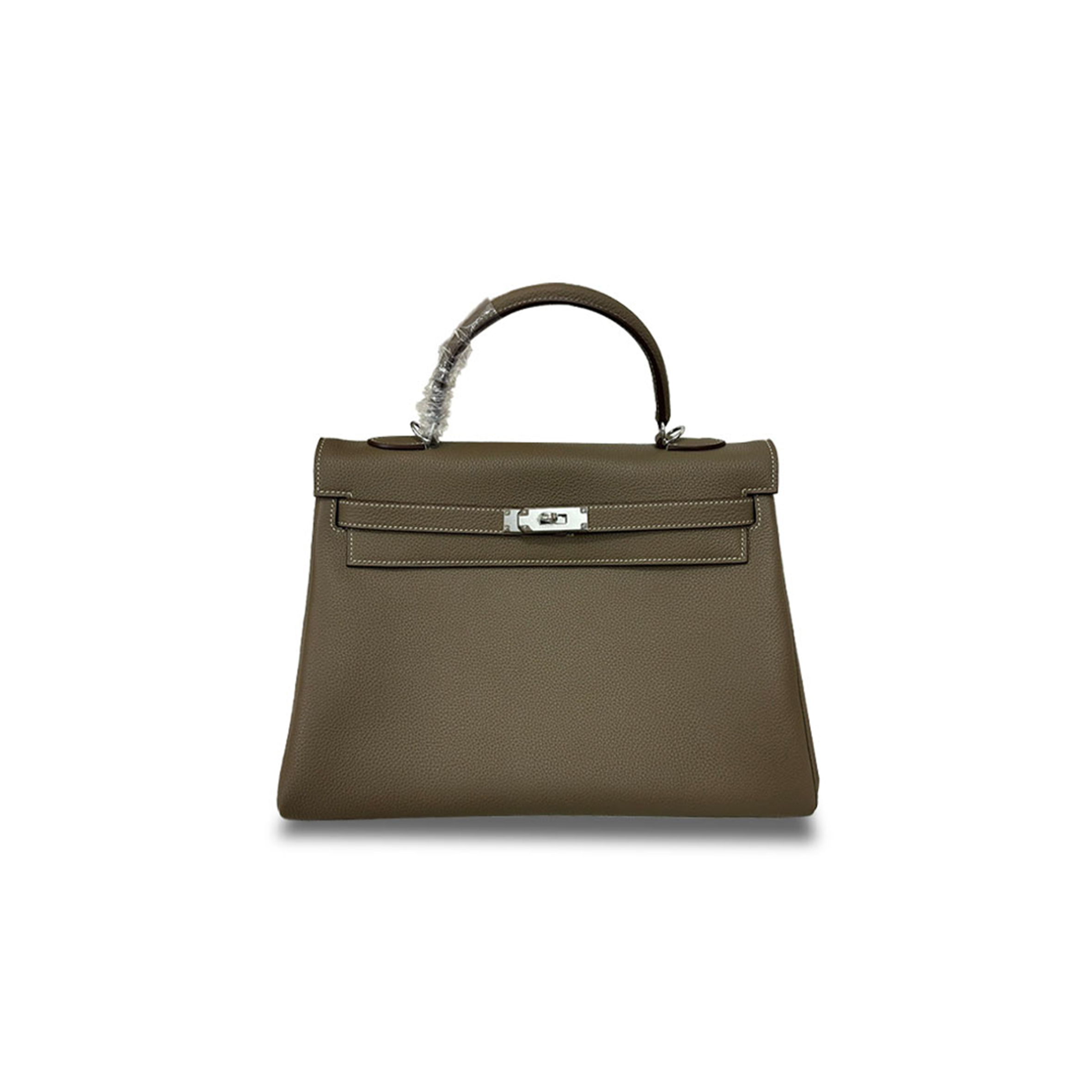 HERMÈS KELLY 28 ELEPHANT GRAY SILVER BUCKLE (28*22*10cm)